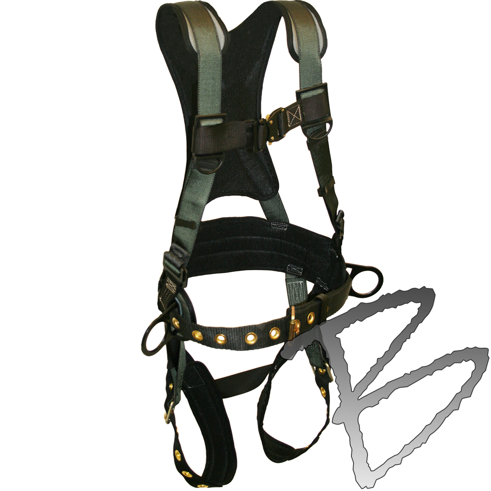 Fc Stratos Full Body Harness W 6 Point Adj Buckle Leg Straps Hip D