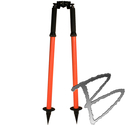 Image Sokkia Mini Thumb Release Economy Series Mini Bipod, Flo Orange