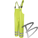 Image Bulwark FR Hi-Visibility Flame-Resistant Rain Bib Overall, 10oz