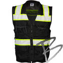 Image Kishigo Enhanced Visibility Professional Utility Vest, Black