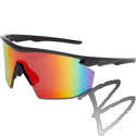 Image Pyramex Half Frame PMXSPEC Eyewear, Wraparound, Spectrum Mirror, Anti-fog