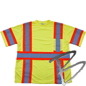 Image Dicke Safety Products T-Shirt Class 3, Triple Trim Striping w/ Pocket