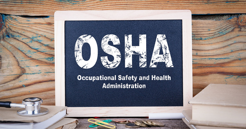 Osha sign on desk