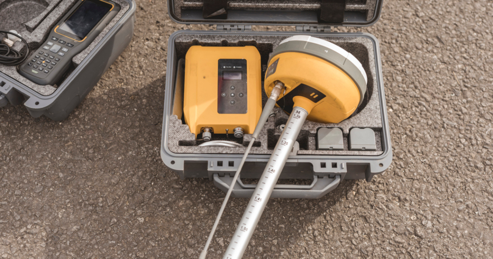 A GPS land surveying unit in a protective case.